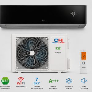 Home cooper&hunter ch s24ftxal bl (i) supreme continental black wi fi